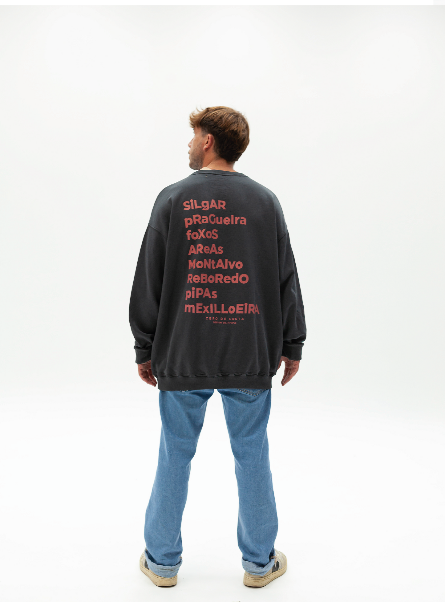 SUDADERA OVERSIZED ANTRACITA "SANXENXO"