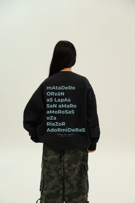 SUDADERA ANTRACITA-O/CELESTE "A CORUÑA"
