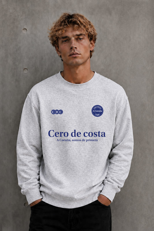 PREVENTA - SUDADERA GRIS/AZUL "SOMOS DE PRIMERA" - DISPONIBLE (08/06)
