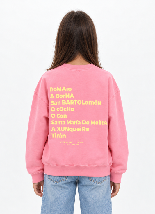 SWEATSHIRT ROSA/BEGE "MOAÑA"
