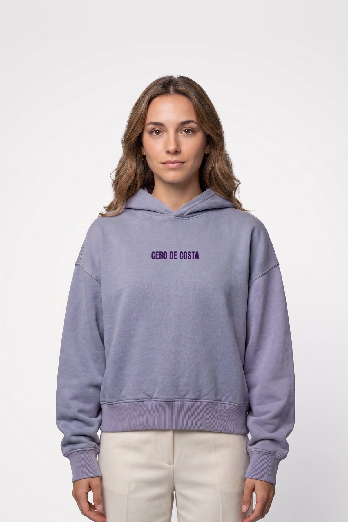 SUDADERA LILA-TIZA/MORADO "PORTUGAL MOLEDO" CON CAPUCHA – foto 3