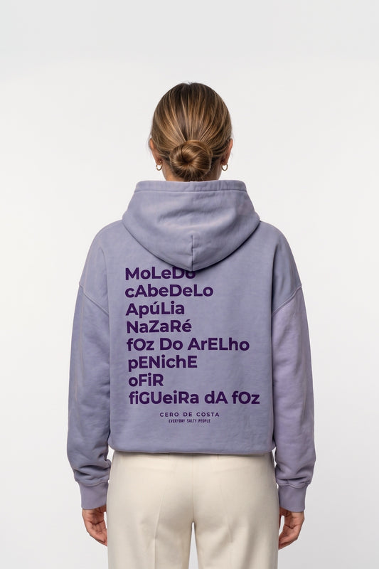 SUDADERA LILA-TIZA/MORADO "PORTUGAL MOLEDO" CON CAPUCHA – foto 4