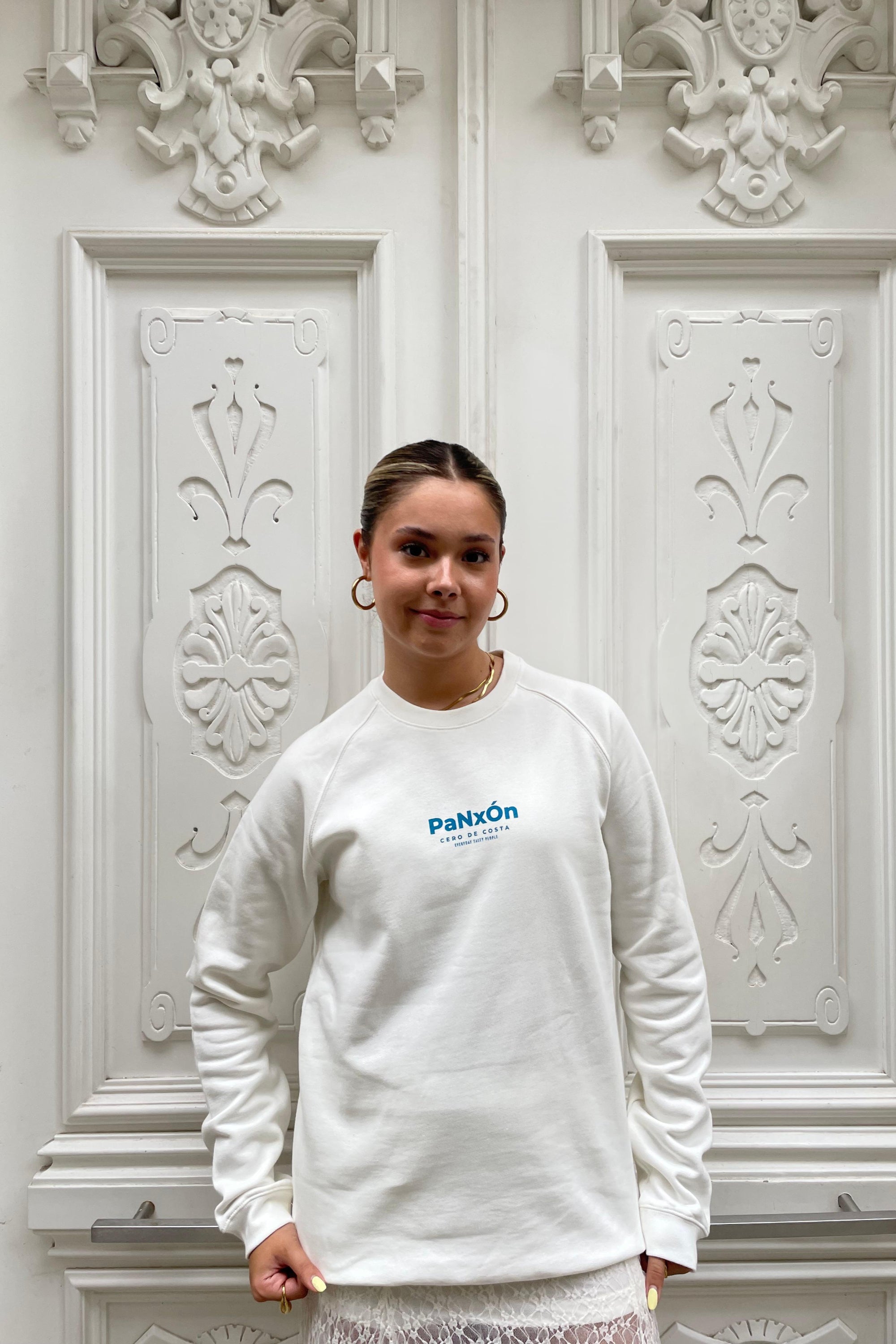 SUDADERA "PANXÓN" BLANCO/AZUL KLEIN