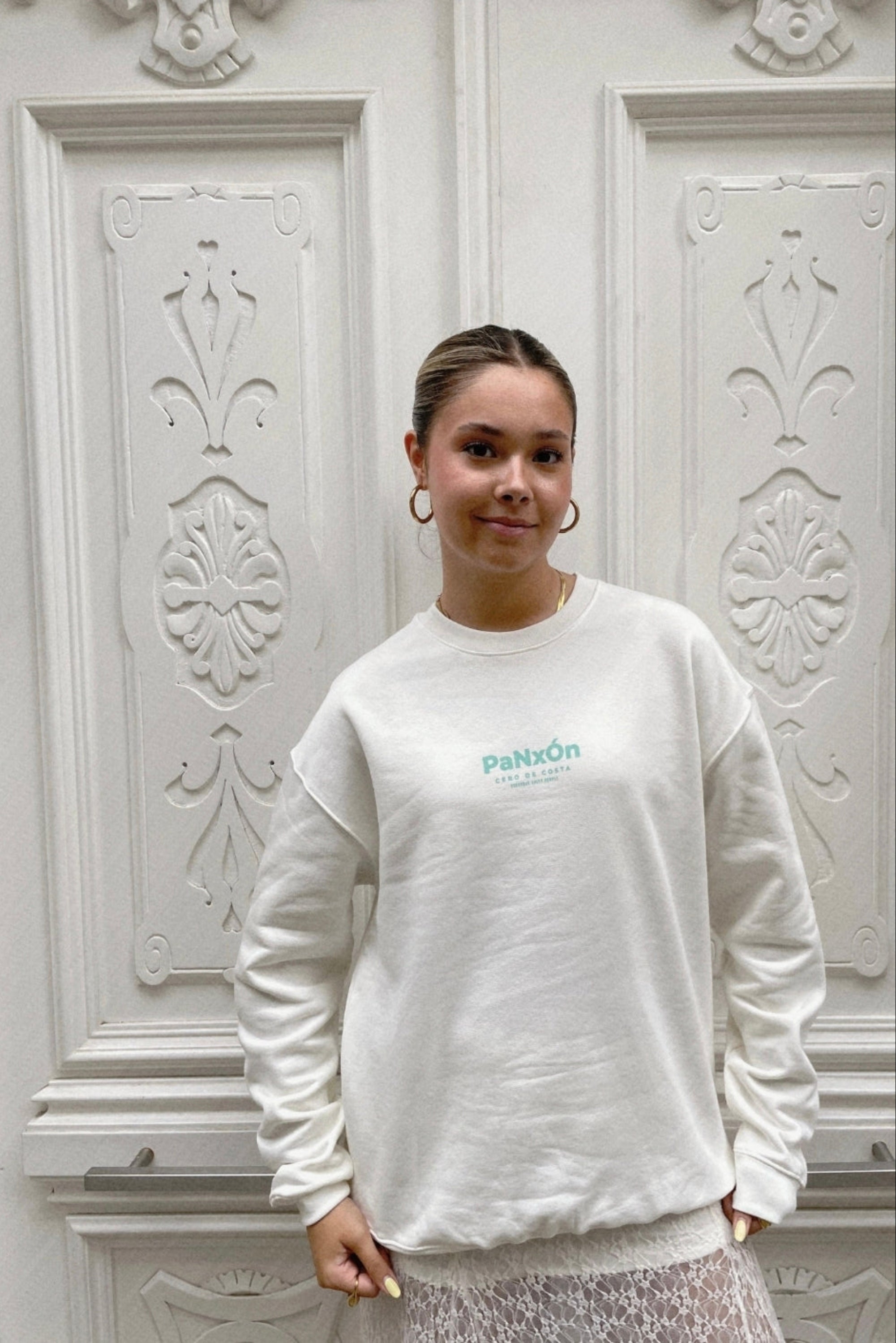 SUDADERA "PANXÓN" BLANCO/VERDE AGUA