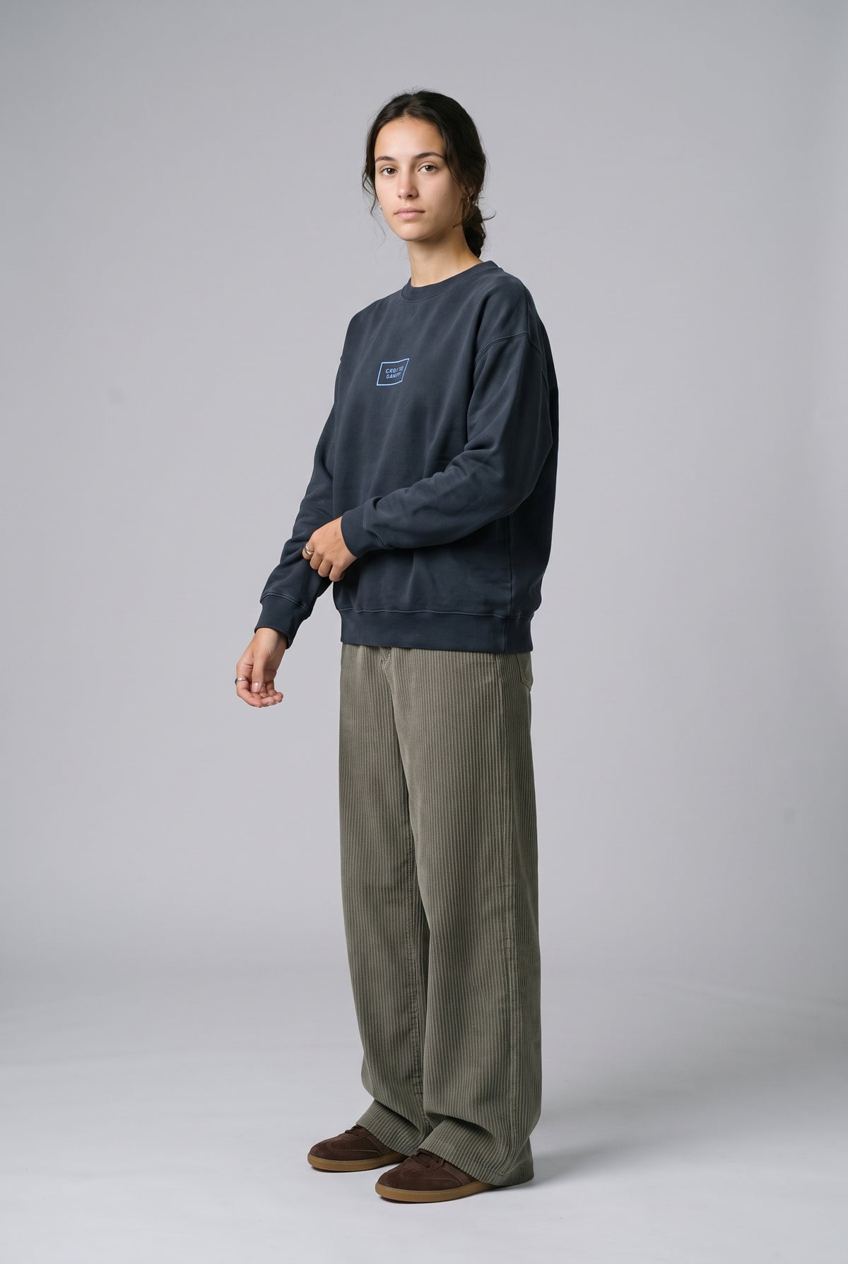SUDADERA ANTRACITA/CELESTE "CDC GRANDE" LOGO – foto 5