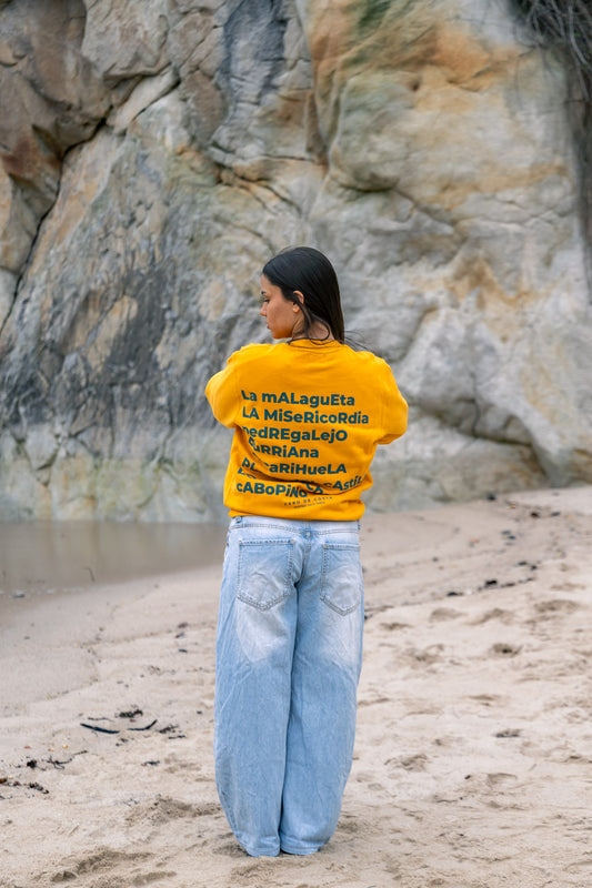 SUDADERA AMARILLO/AZUL "MÁLAGA"