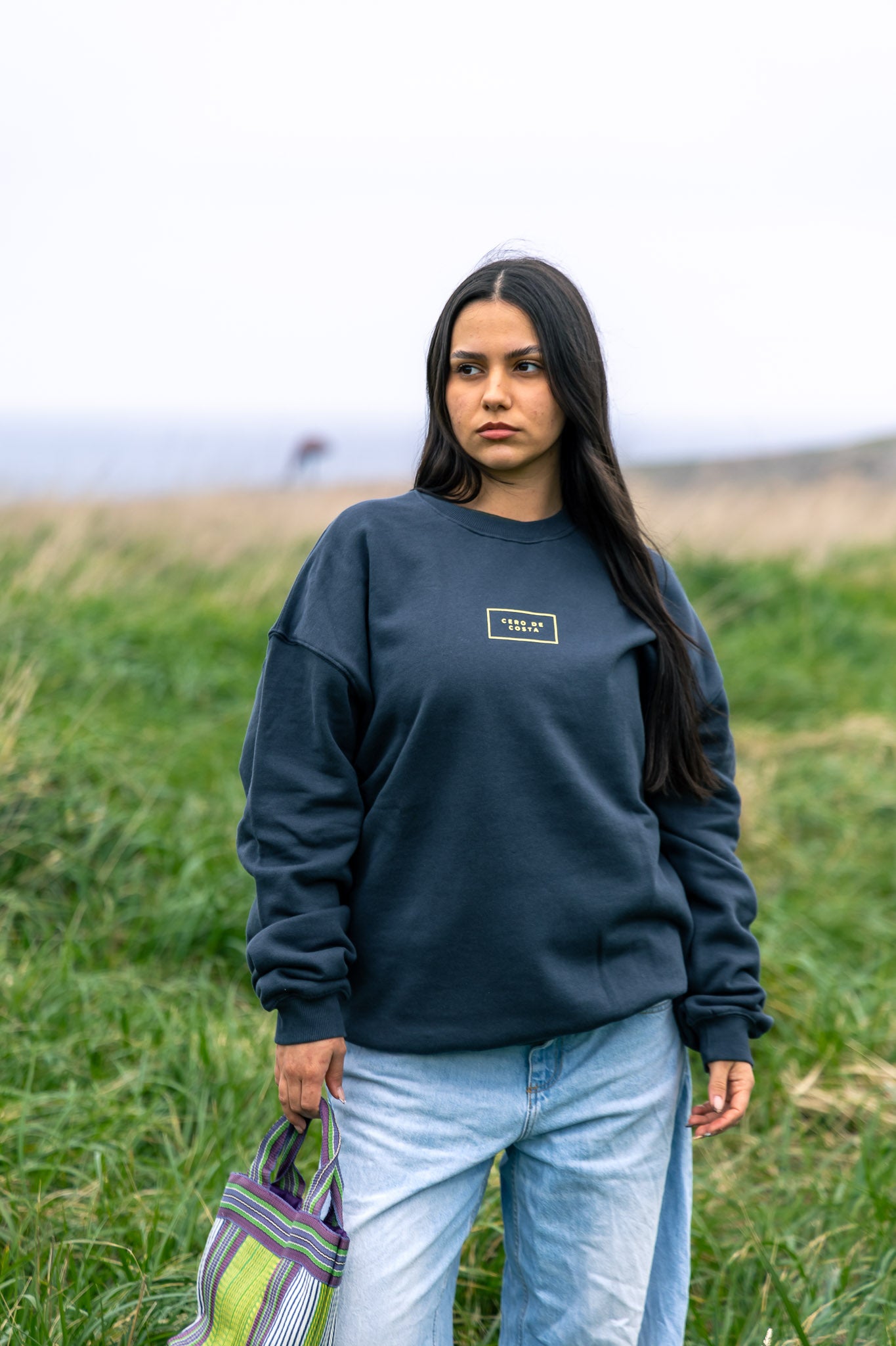 SUDADERA ANTRACITA/AMARILLO "CDC GRANDE" LOGO