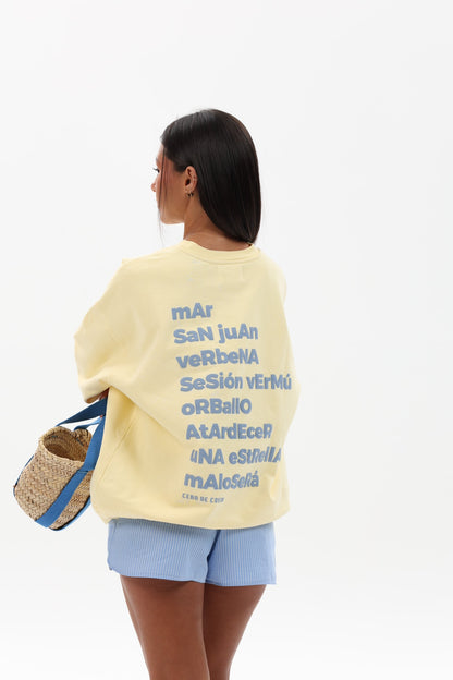 SUDADERA MANTEQUILLA/AZUL "MORRIÑA"