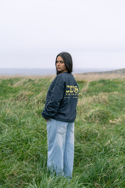SUDADERA ANTRACITA/AMARILLO "CDC GRANDE" LOGO