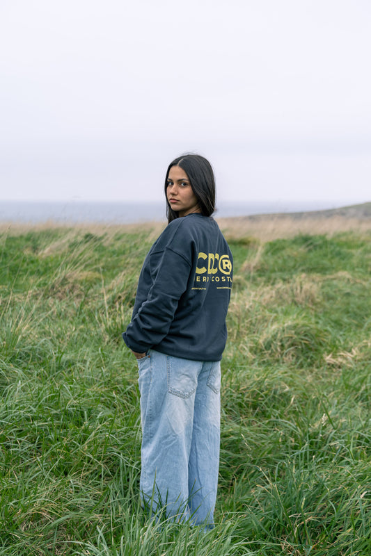 SUDADERA ANTRACITA/AMARILLO "CDC GRANDE" LOGO