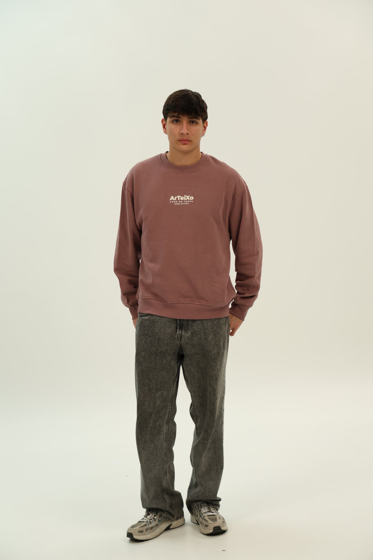 SUDADERA ROSA-KAFFA/BLANCO "ARTEIXO"