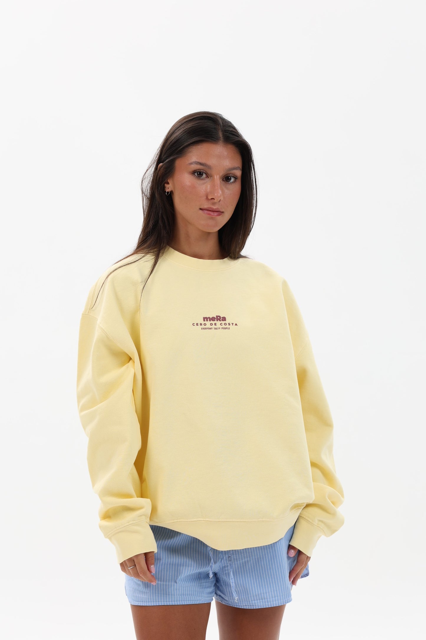 SUDADERA MANTEQUILLA/GRANATE "MERA"