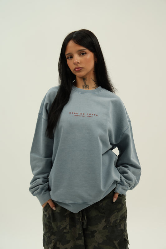 SUDADERA AZUL-LAVADO/MORADO "PLAYAS RAZO"