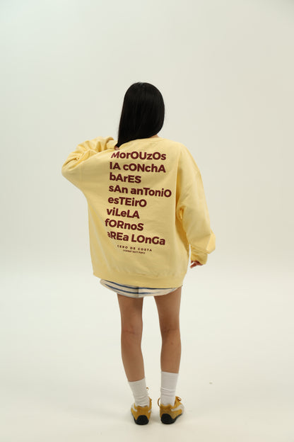 SUDADERA MANTEQUILLA/GRANATE "ORTIGUEIRA"