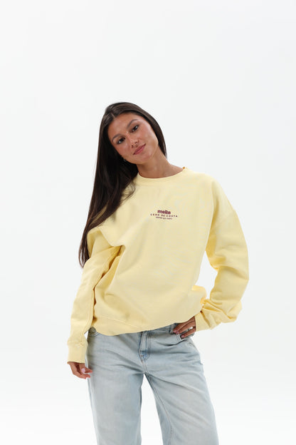 SUDADERA MANTEQUILLA/GRANATE "MERA"