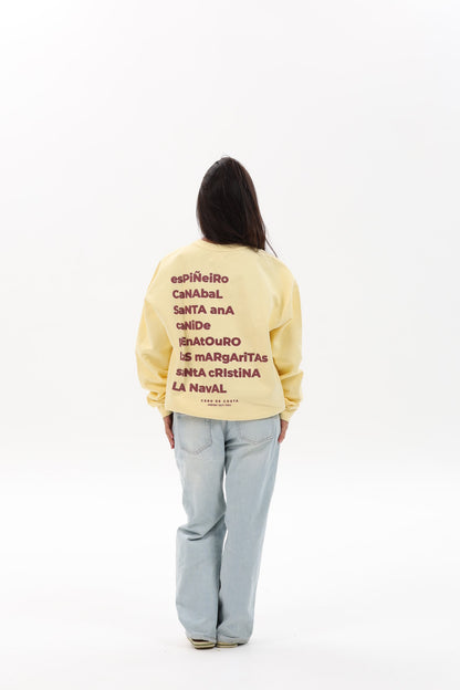 SUDADERA MANTEQUILLA/GRANATE "MERA"