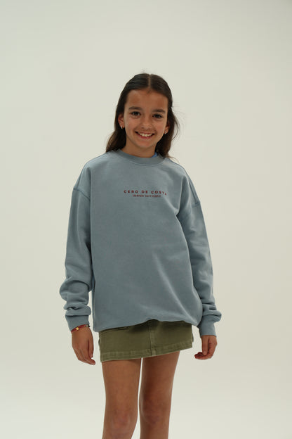 SUDADERA AZUL-LAVADO/MORADO "PLAYAS SURF"