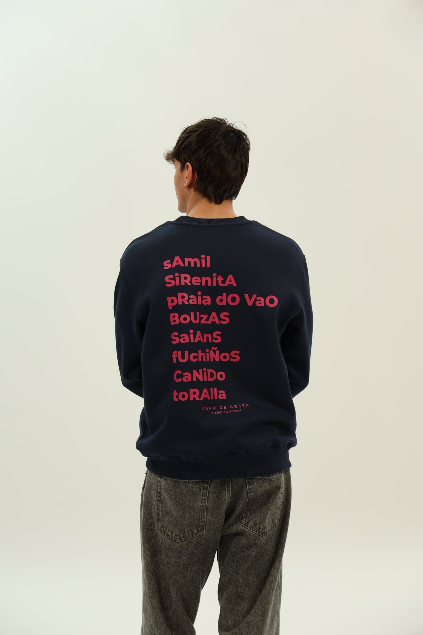 NAVY/FUCHSIA "VIGO" STAR SWEATSHIRT