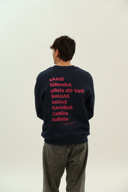 NAVY/FUCHSIA "VIGO" STAR SWEATSHIRT