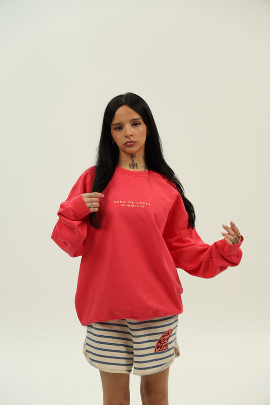 SUDADERA FRESA/BEIGE "PLAYAS SURF"
