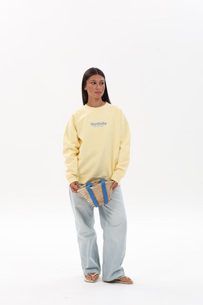 SUDADERA MANTEQUILLA/AZUL "OURENSE"