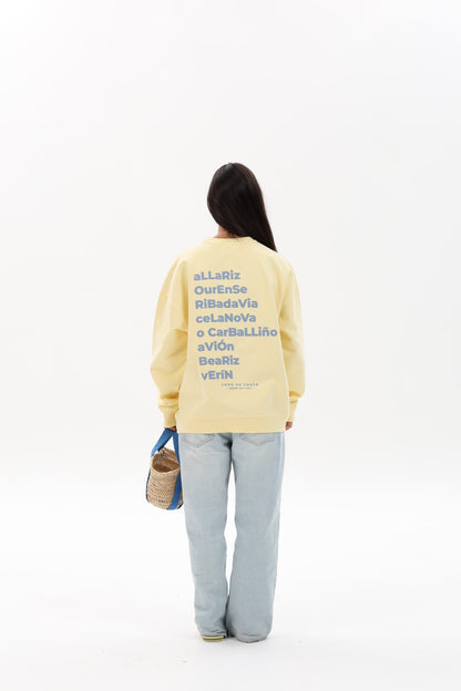 SUDADERA MANTEQUILLA/AZUL "OURENSE"