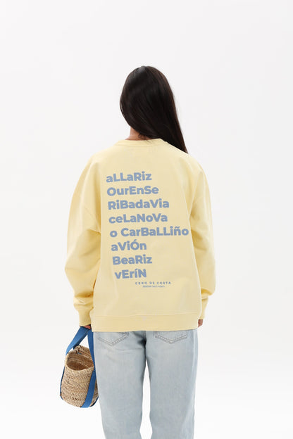 SUDADERA MANTEQUILLA/AZUL "OURENSE"