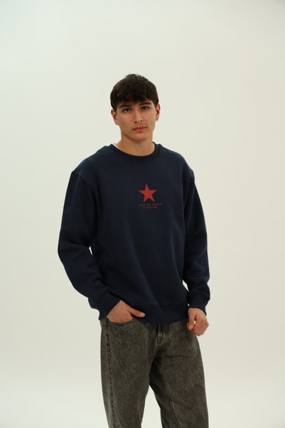NAVY/RED "VIGO" STAR SWEATSHIRT