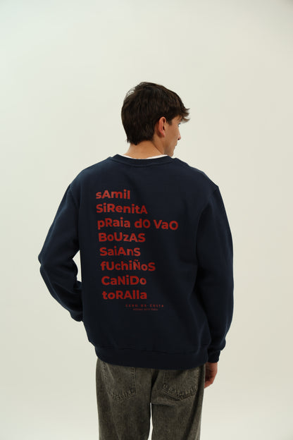 NAVY/RED "VIGO" STAR SWEATSHIRT