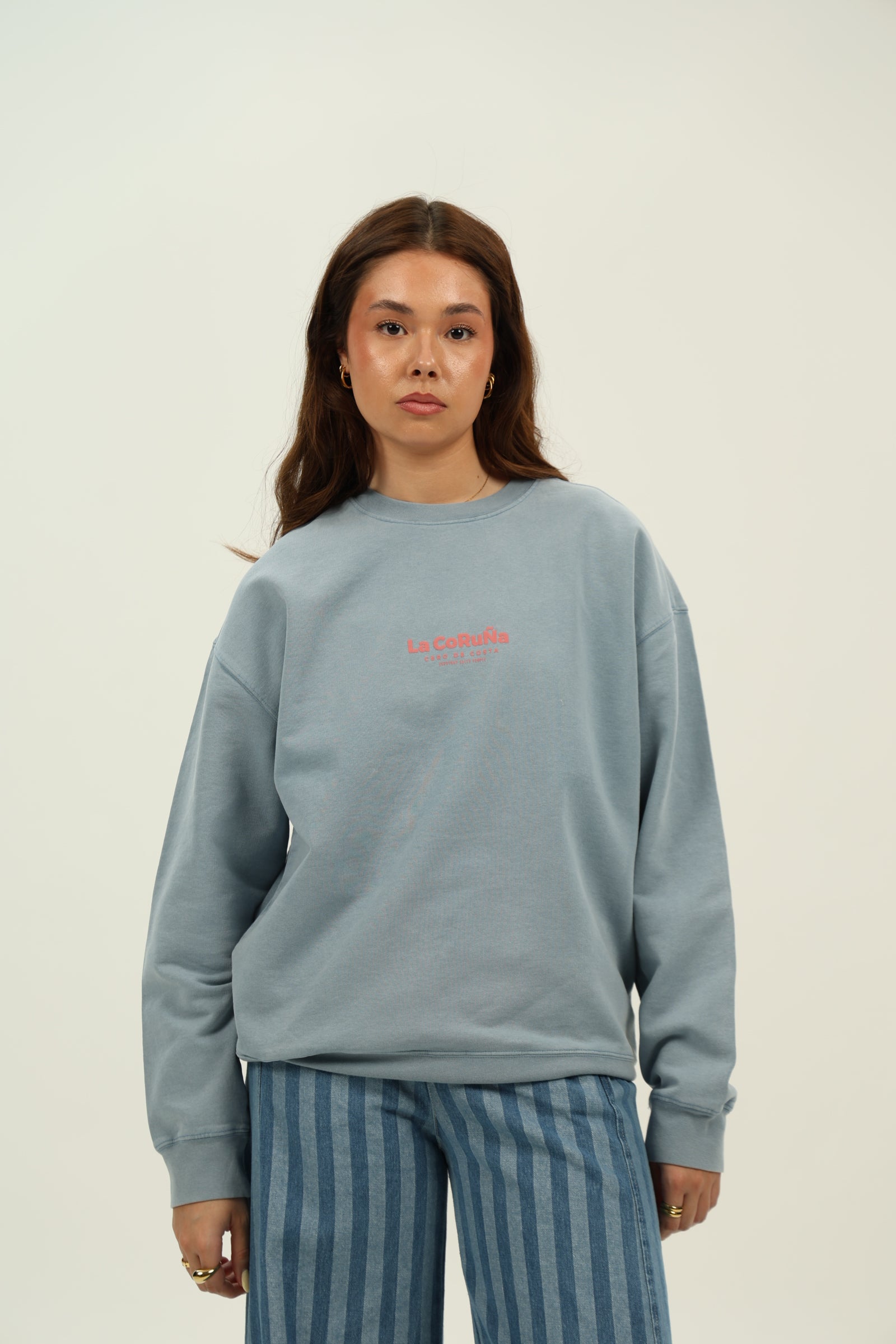 SUDADERA AZUL-LAVADO/LILA "LA CORUÑA"