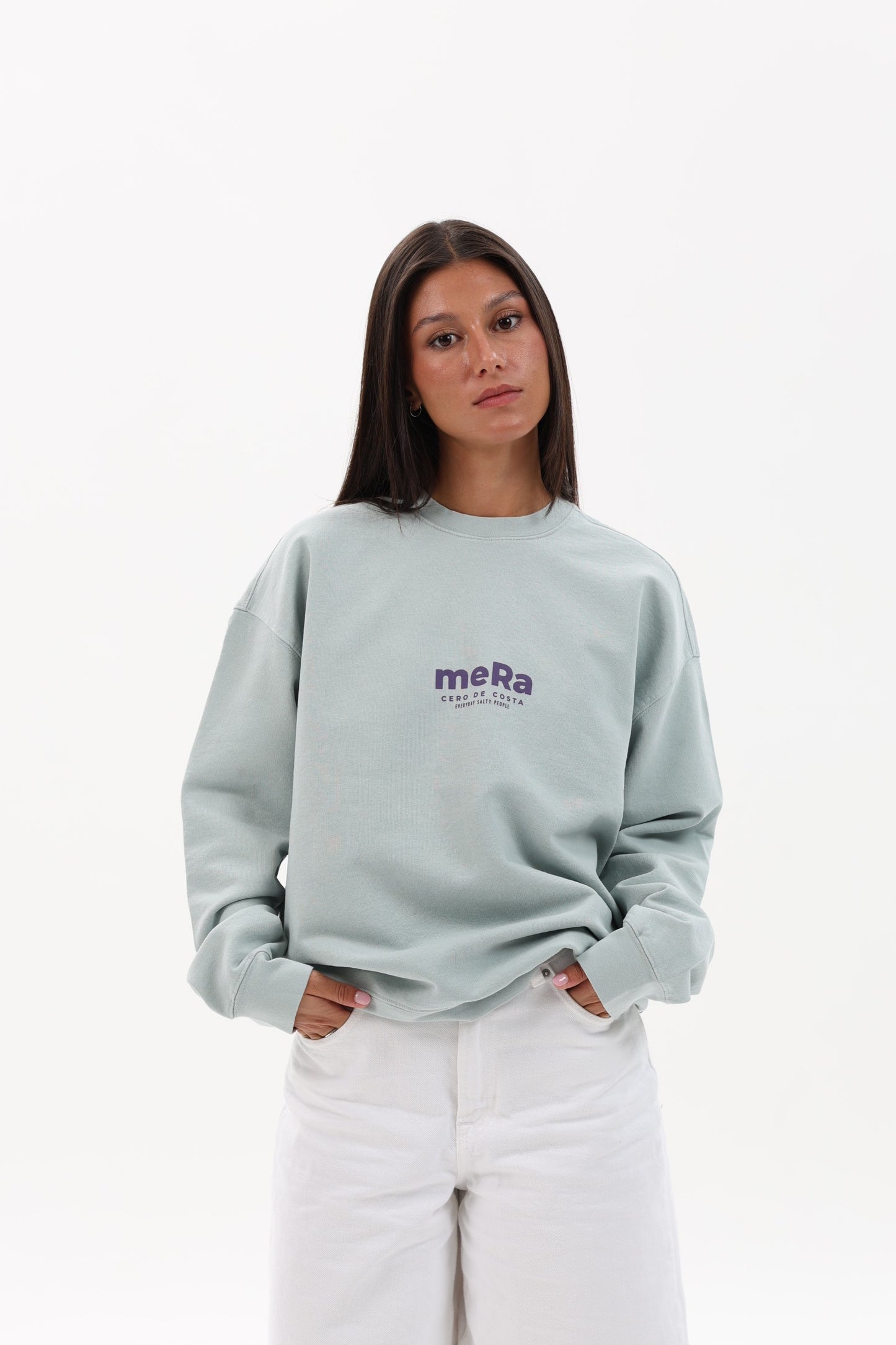 SUDADERA VERDE-AGUA/VIOLETA "MERA"