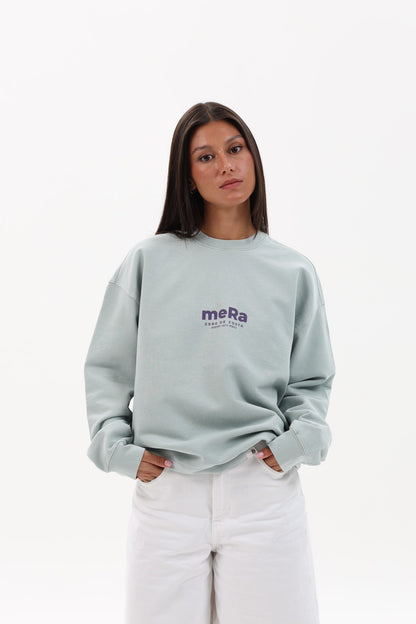 SUDADERA VERDE-AGUA/VIOLETA "MERA"