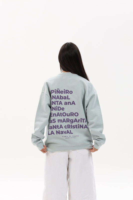 SUDADERA VERDE-AGUA/VIOLETA "MERA"