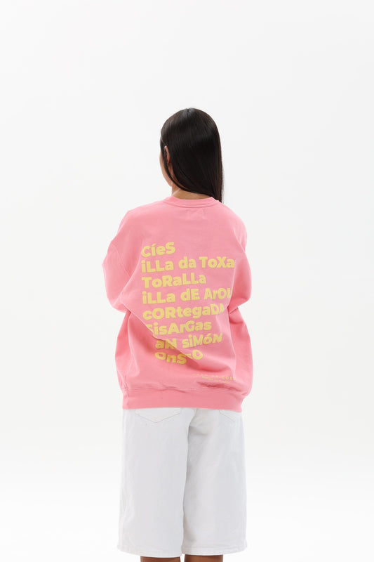 SUDADERA ROSA/BEIGE "CÍES"