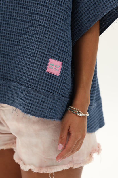 CAMISA AZUL MANGA CORTA PARCHE