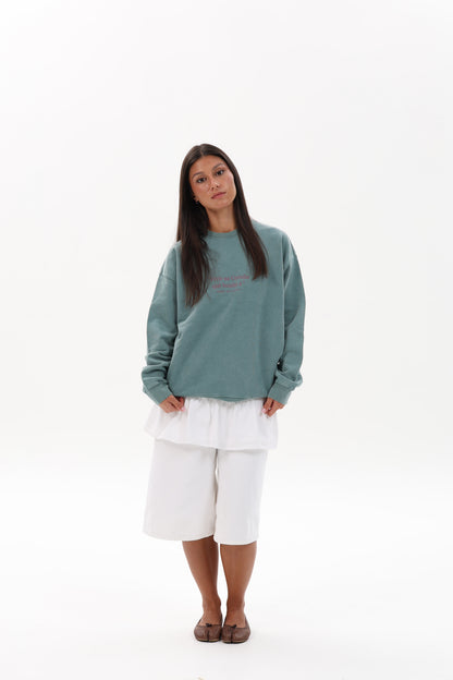SUDADERA VERDE/VIOLETA "VIVIR NA CORUÑA"