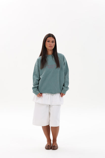 SUDADERA VERDE/VIOLETA "VIVIR NA CORUÑA"