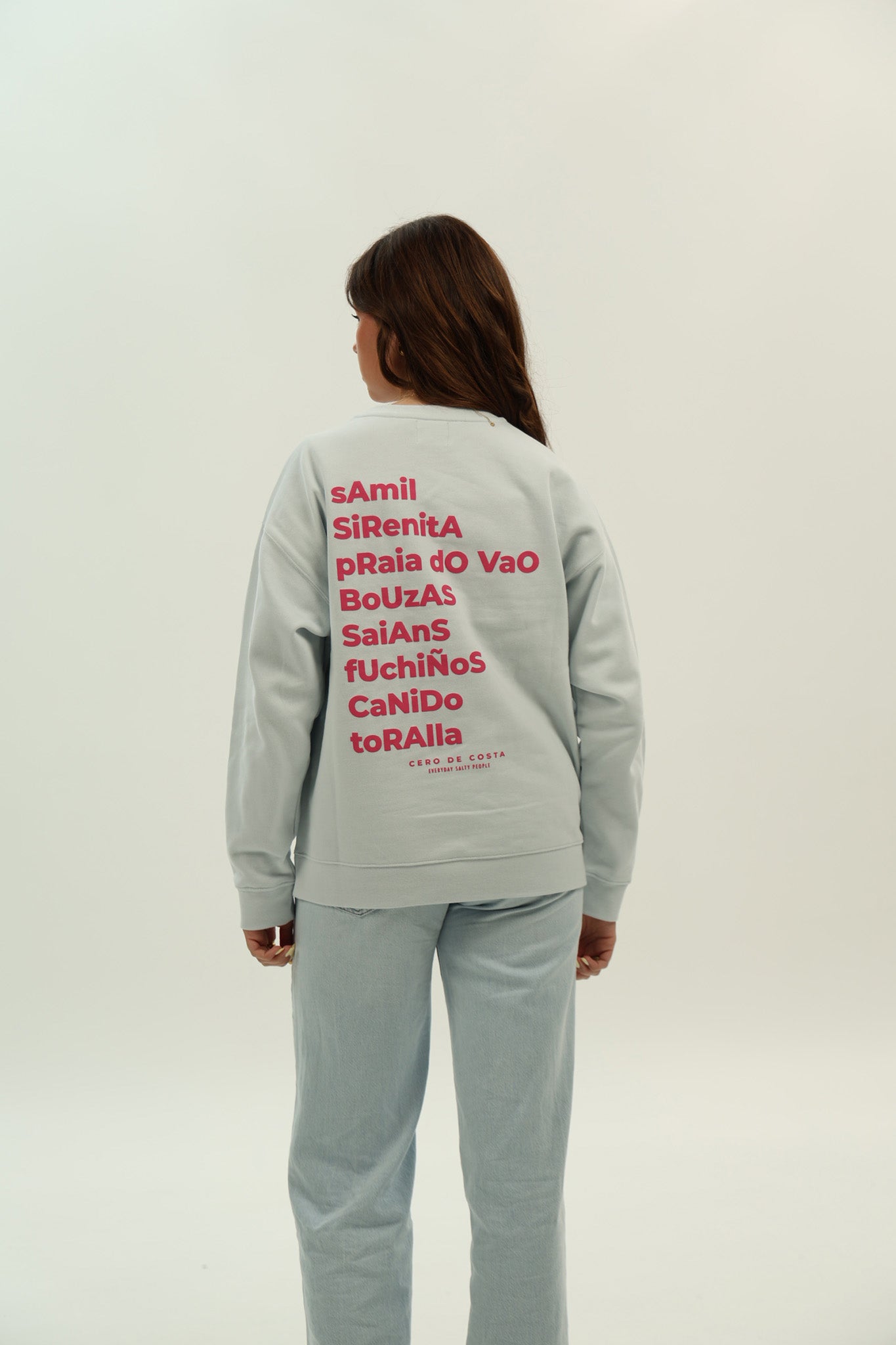 LIGHT BLUE/PINK "VIGO" SWEATSHIRT