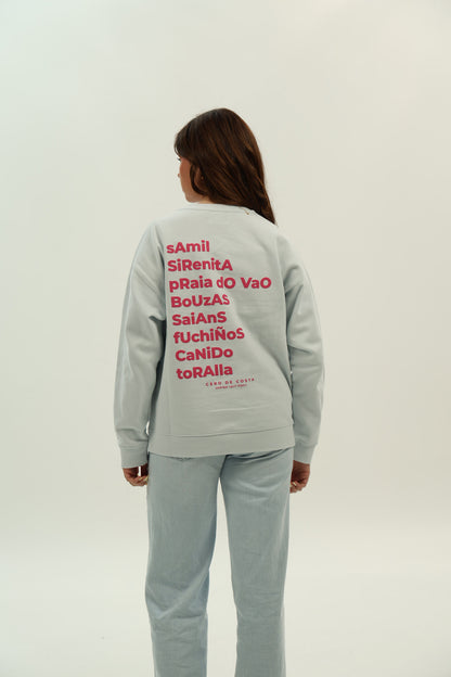 LIGHT BLUE/PINK "VIGO" SWEATSHIRT