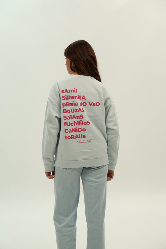 LIGHT BLUE/PINK "VIGO" SWEATSHIRT