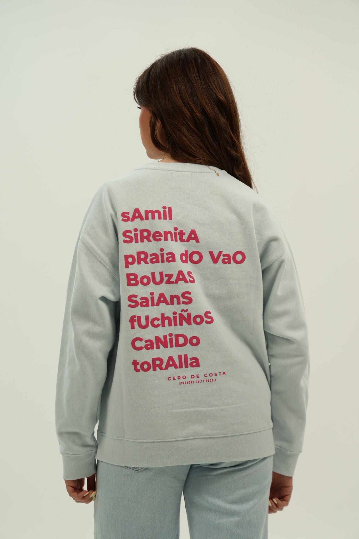 LIGHT BLUE/PINK "VIGO" SWEATSHIRT