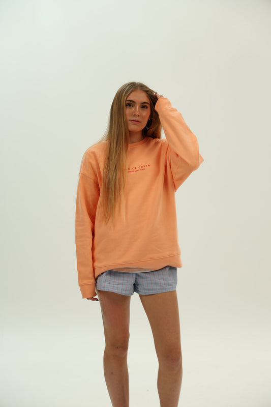 SUDADERA MELOCOTÓN/ROJO "PLAYAS RAZO"