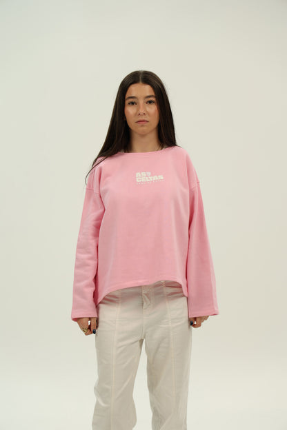PINK/WHITE SWEATSHIRT "ACE CELTAS" PHOTO