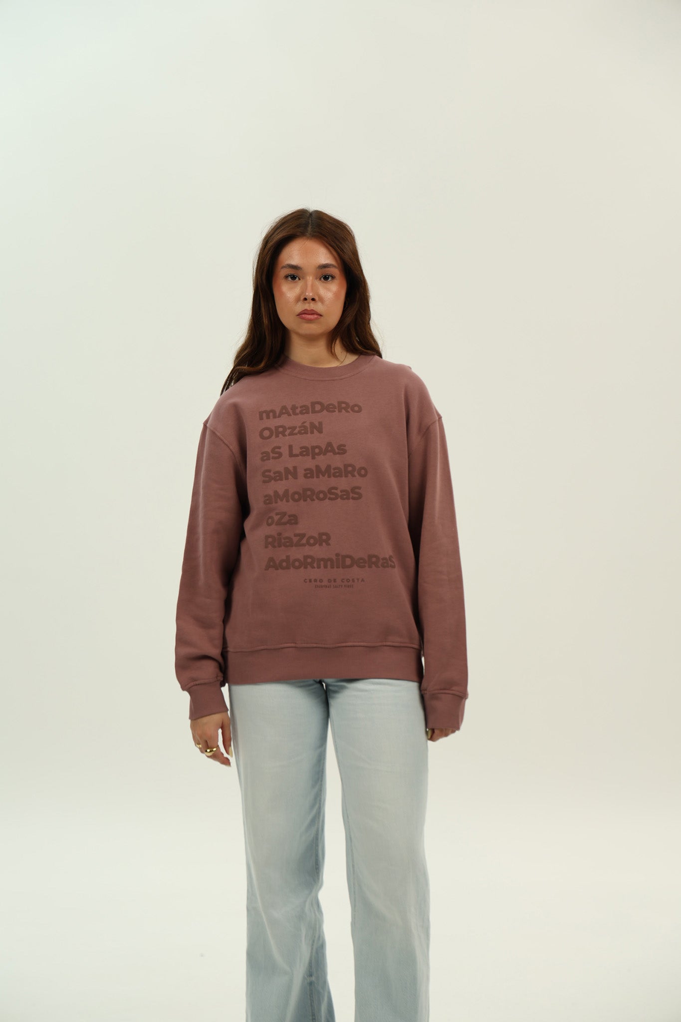 PINK/MAROON SWEATSHIRT "A CORUÑA"