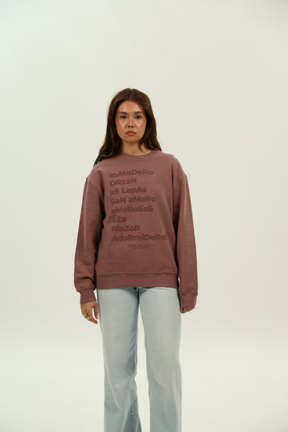 PINK/MAROON SWEATSHIRT "A CORUÑA"