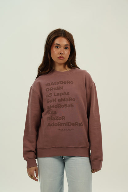 PINK/MAROON SWEATSHIRT "A CORUÑA"
