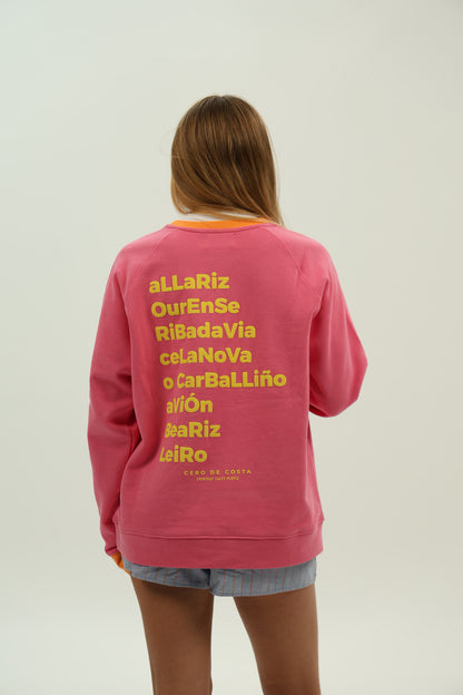 SUDADERA FUCSIA-RIPN/AMARILLO "OURENSE"