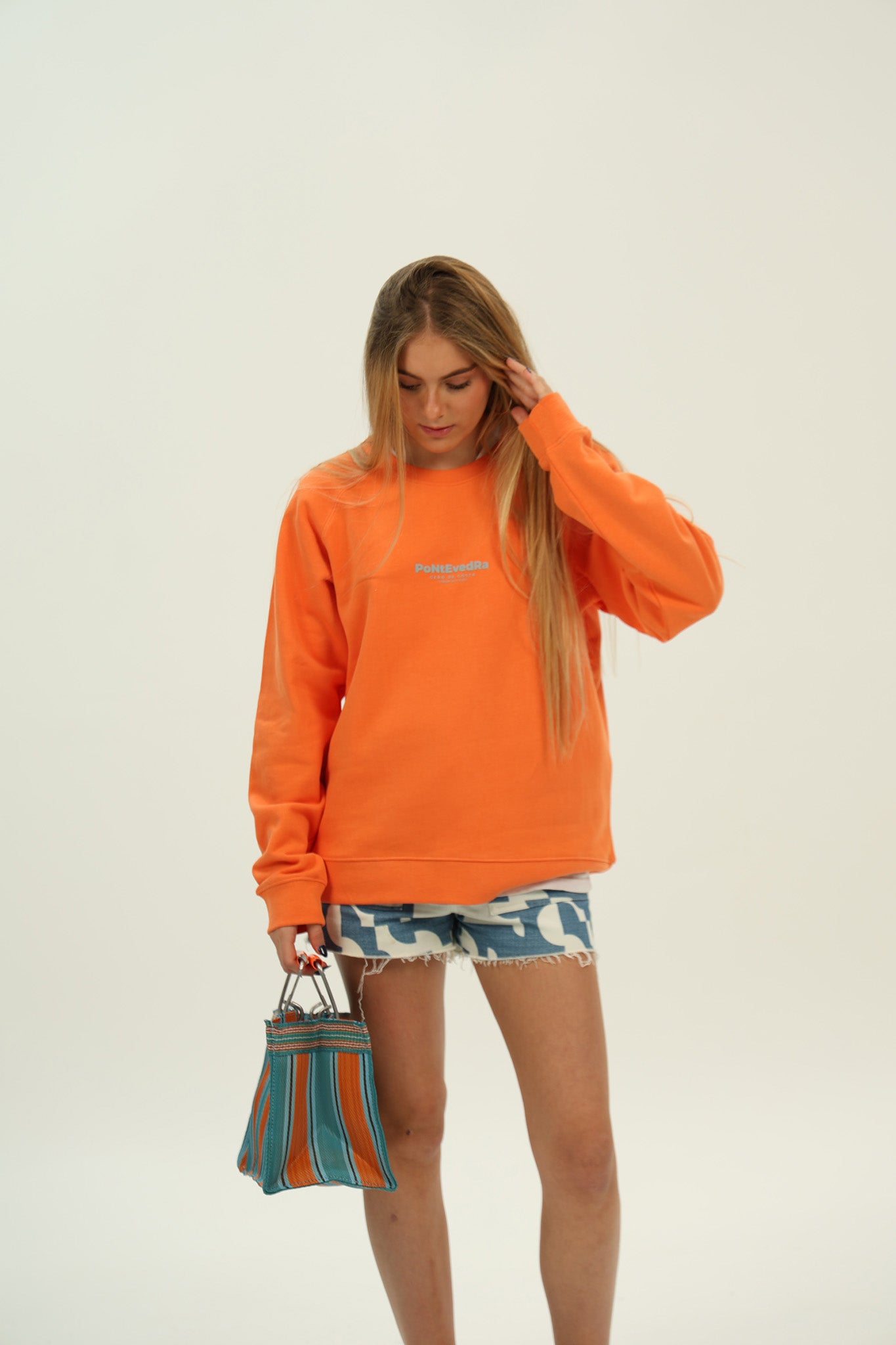 SUDADERA CORAL/CELESTE "PONTEVEDRA CIUDAD"