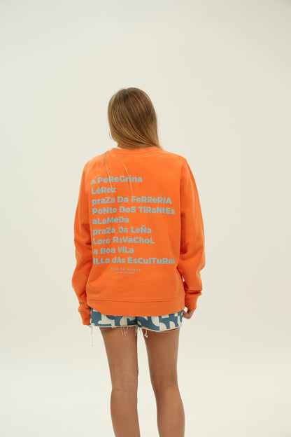 SUDADERA CORAL/CELESTE "PONTEVEDRA CIUDAD"