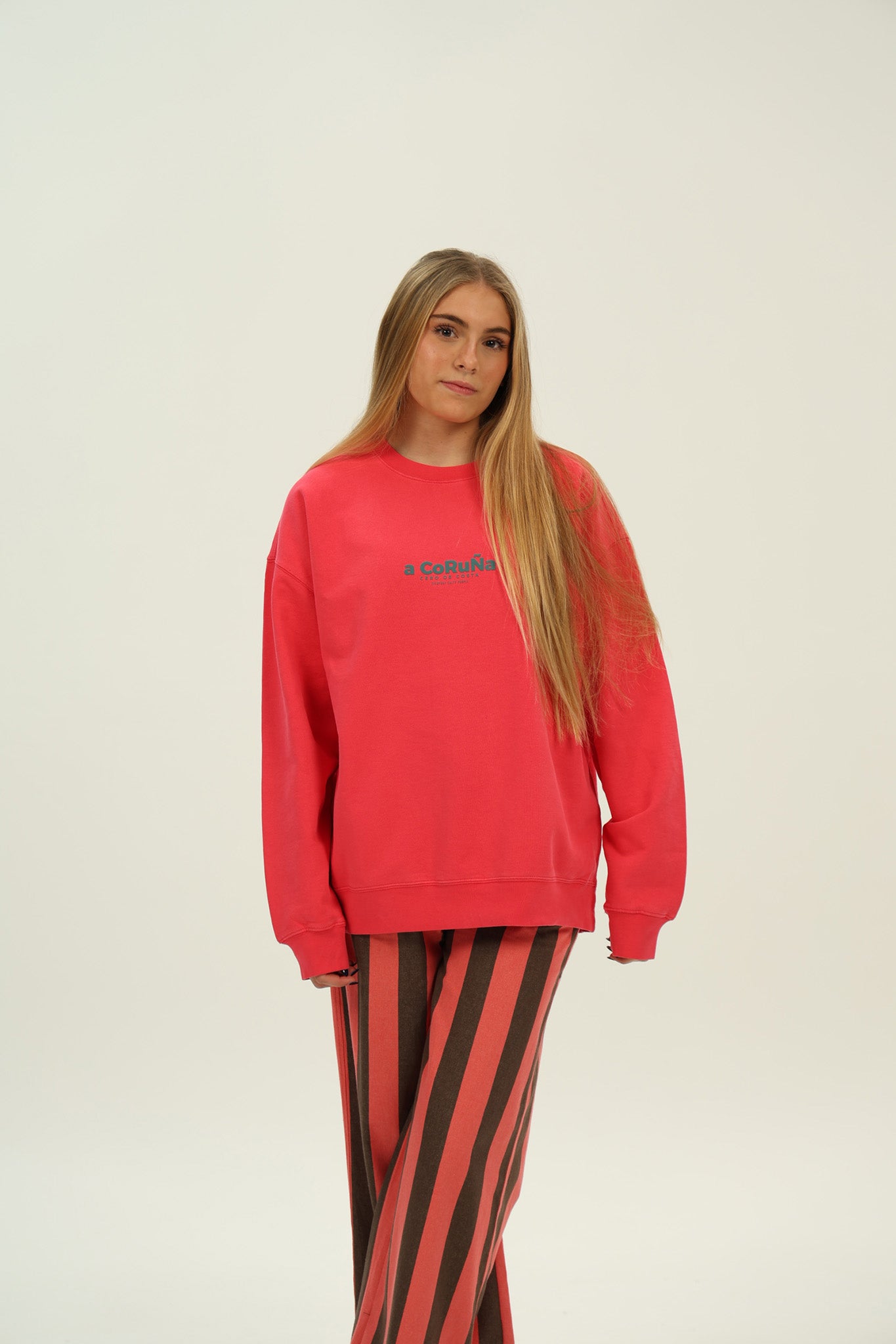 SUDADERA FRESA/AZUL "A CORUÑA"